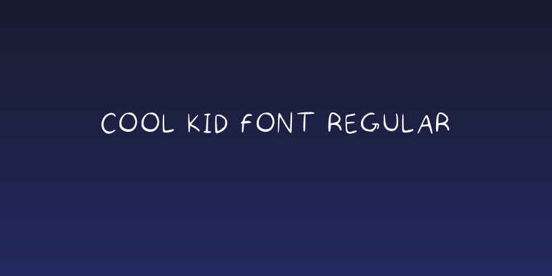 Cool Kid Font Regular Social Header