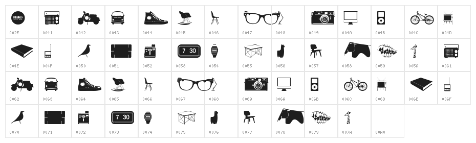 Cool Stuff Character Map