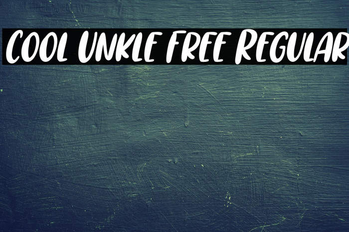 Cool Unkle Free Regular Example 3