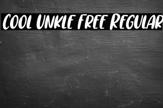 Cool Unkle Free Regular Font examples
