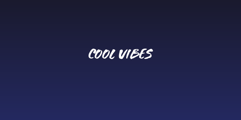 Cool Vibes Social Header