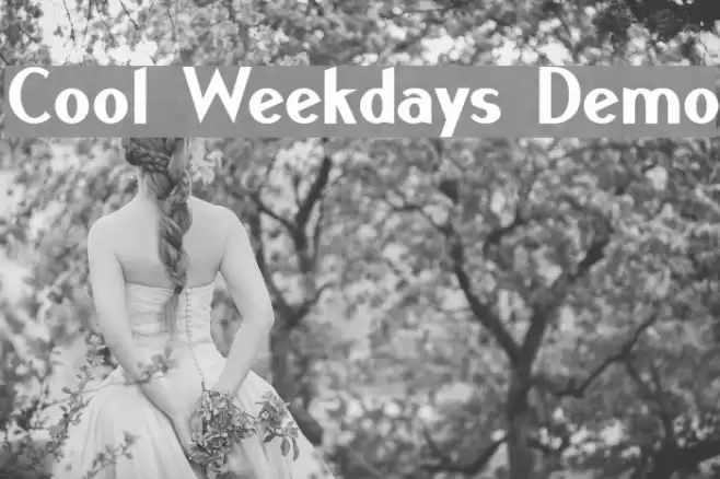 Cool Weekdays Demo Font examples