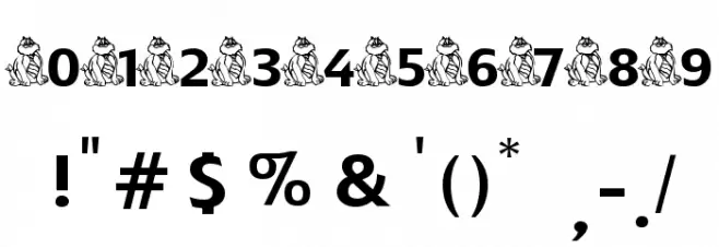 CoolFatCat Font OTHER CHARS