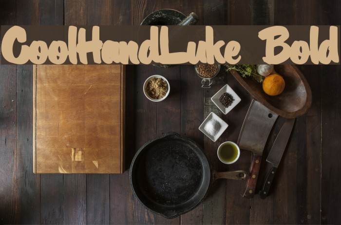 CoolHandLuke Bold Font examples
