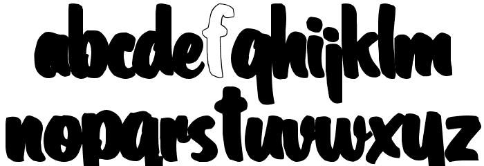 CoolHandLuke Bold Font LOWERCASE