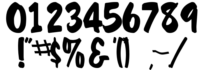 CoolHandLuke Regular ttcon Font OTHER CHARS