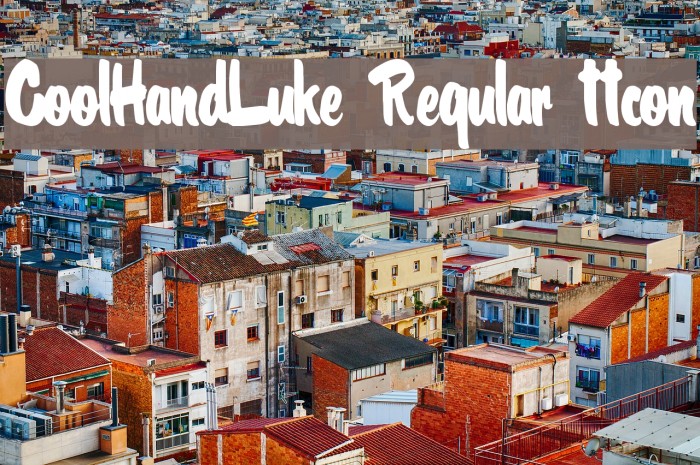 CoolHandLuke Regular ttcon Font examples