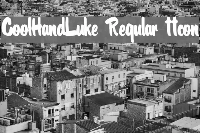CoolHandLuke Regular ttcon Шрифта examples
