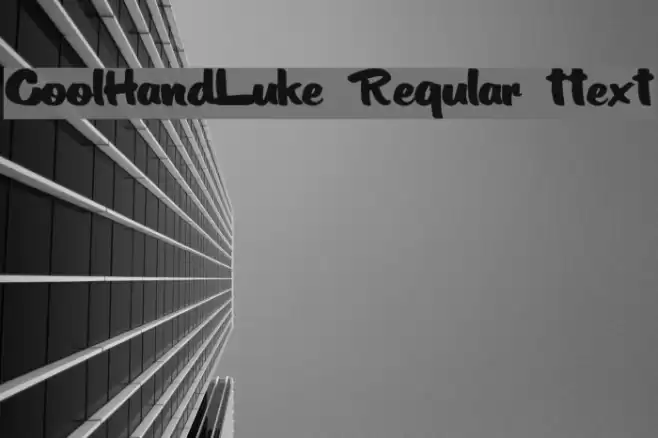 CoolHandLuke Regular ttext फ़ॉन्ट examples