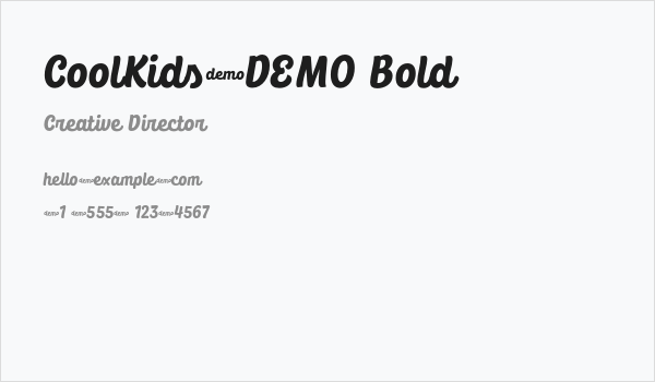 CoolKids-DEMO Bold Business Card