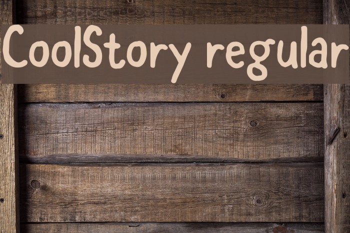 CoolStory regular Font examples