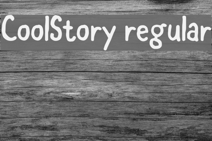 CoolStory regular Font examples