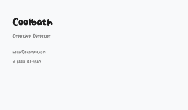 Coolbath Business Card