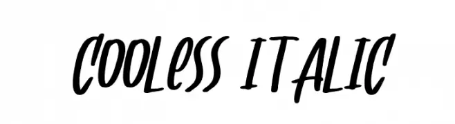 Cooless italic  Frei Schriftart Herunterladen