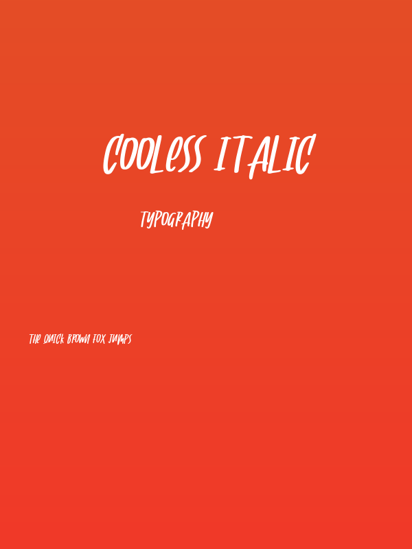 Cooless italic Poster