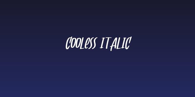 Cooless italic Social Header