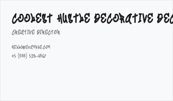 Coolest Hustle Decorative Decorative Business Card