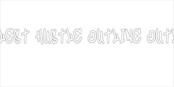 Coolest Hustle Outline Outline Logo
