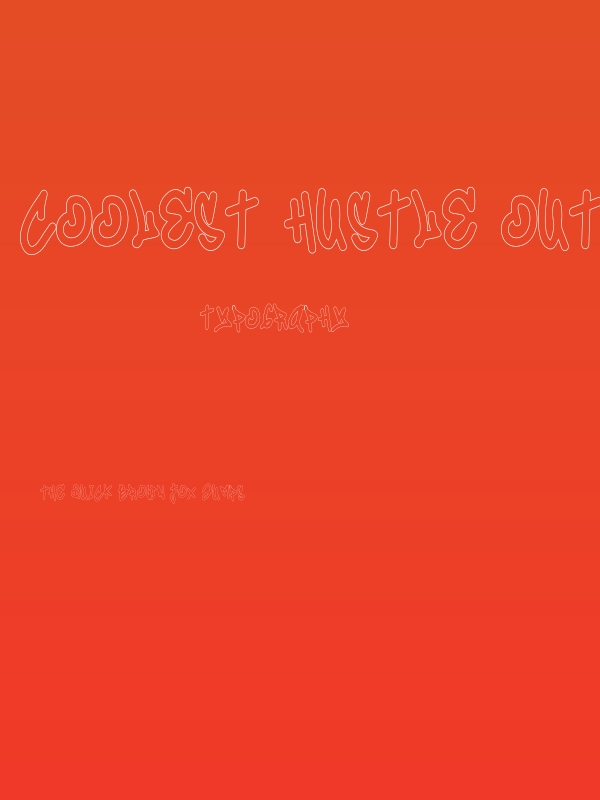 Coolest Hustle Outline Outline Poster