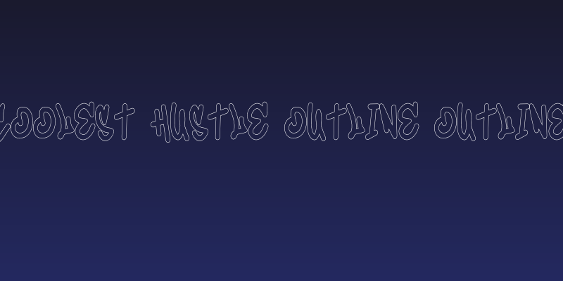 Coolest Hustle Outline Outline Social Header