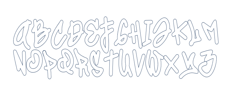 Coolest Hustle Outline Outline Lowercase