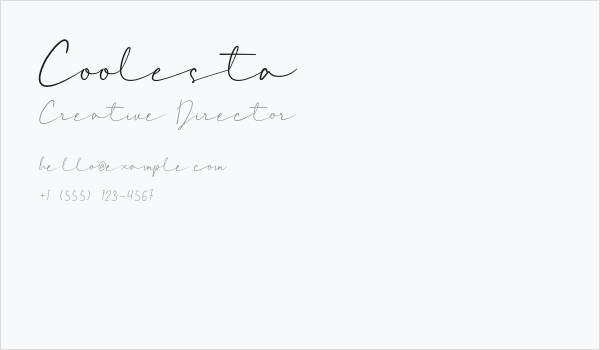 Coolesta Business Card