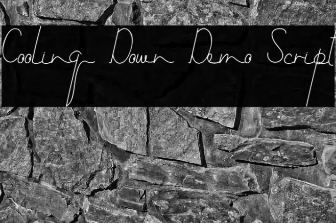 Cooling Down Demo Script Font examples