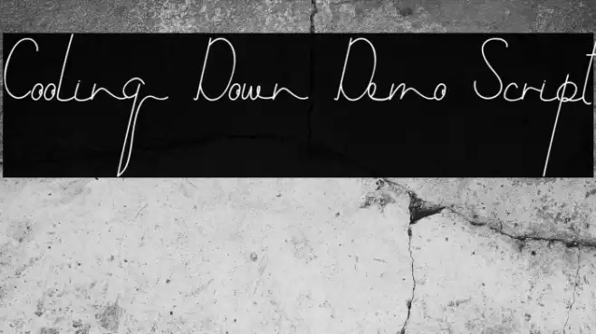 Cooling Down Demo Script Font examples