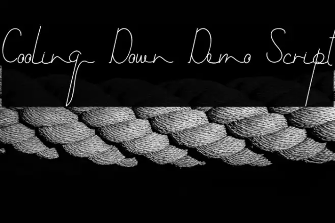 Cooling Down Demo Script Font examples