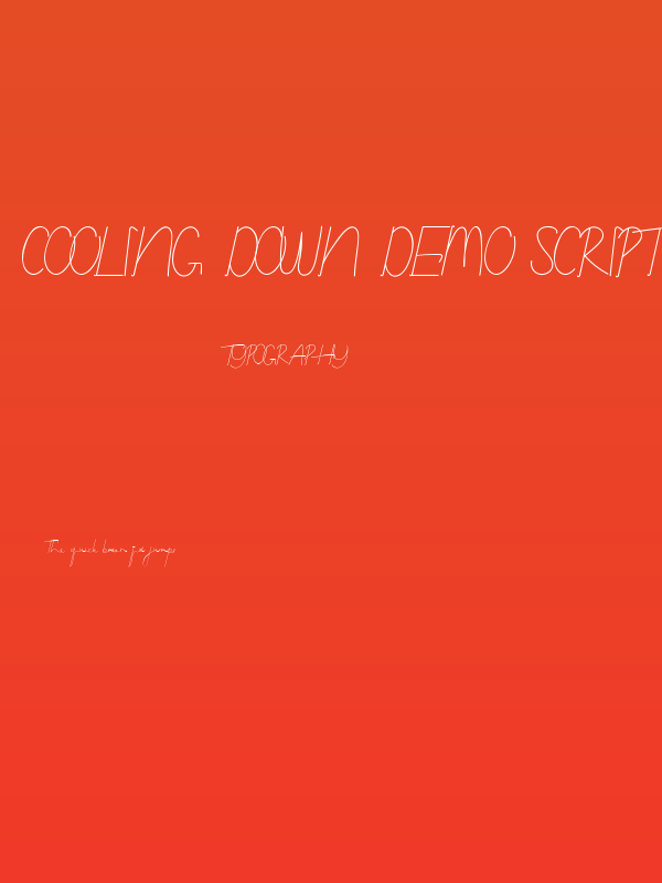 Cooling Down Demo Script Poster
