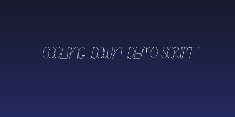 Cooling Down Demo Script Social Header