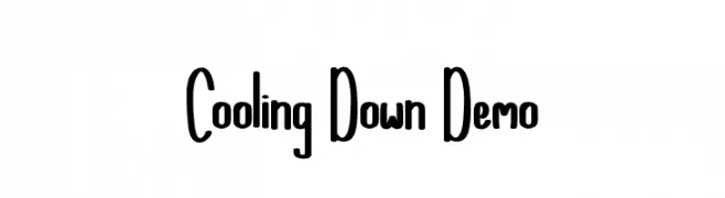 Cooling Down Demo  नि: शुल्क फ़ॉन्ट्स डाउनलोड