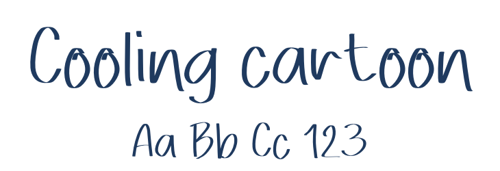 Cooling cartoon Font Preview