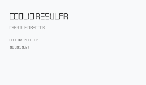 Coolio Regular Business Card