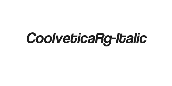 CoolveticaRg-Italic Logo