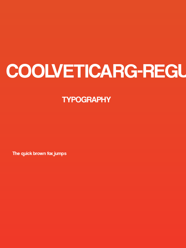 CoolveticaRg-Regular Poster