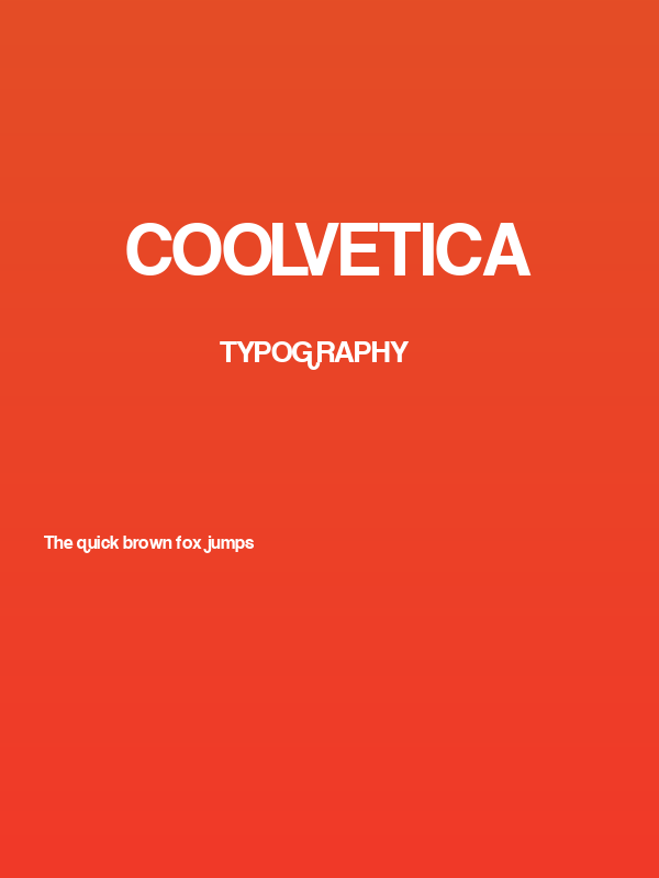 Coolvetica Poster