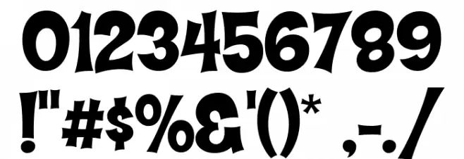 CoopFlaired Font OTHER CHARS