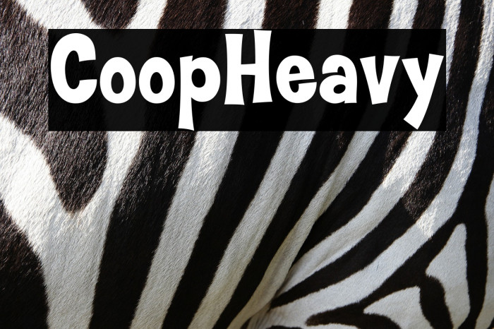 CoopHeavy Font examples