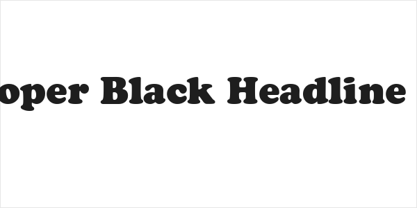 Cooper Black Headline BT Logo