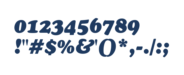 Cooper Black Italic BT Other Characters