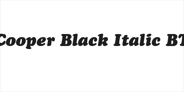 Cooper Black Italic BT Logo