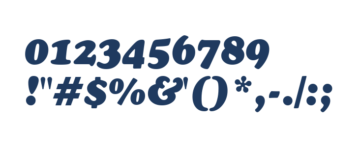 Cooper Black Italic Headline BT Other Characters