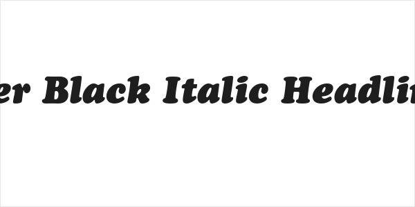 Cooper Black Italic Headline BT Logo