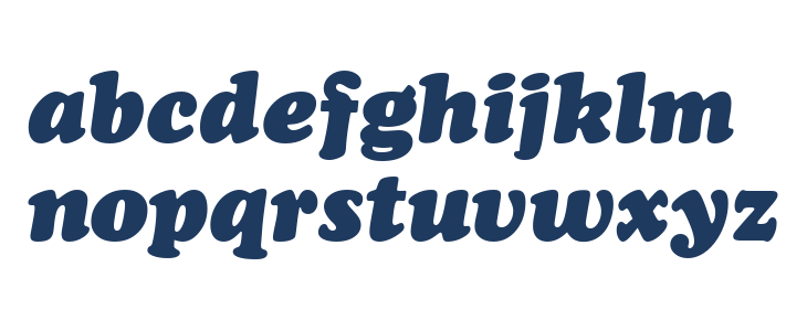 Cooper Black Italic Headline BT Lowercase