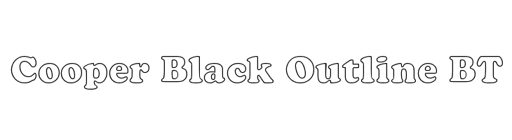 Cooper Black Outline BT  Frei Schriftart Herunterladen