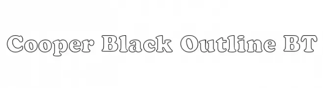 Cooper Black Outline BT  Frei Schriftart Herunterladen