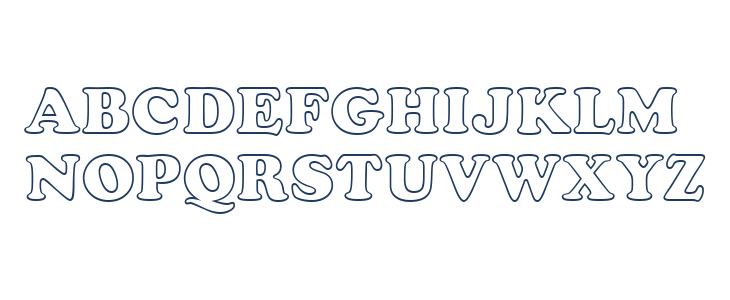 Cooper Black Outline BT Uppercase