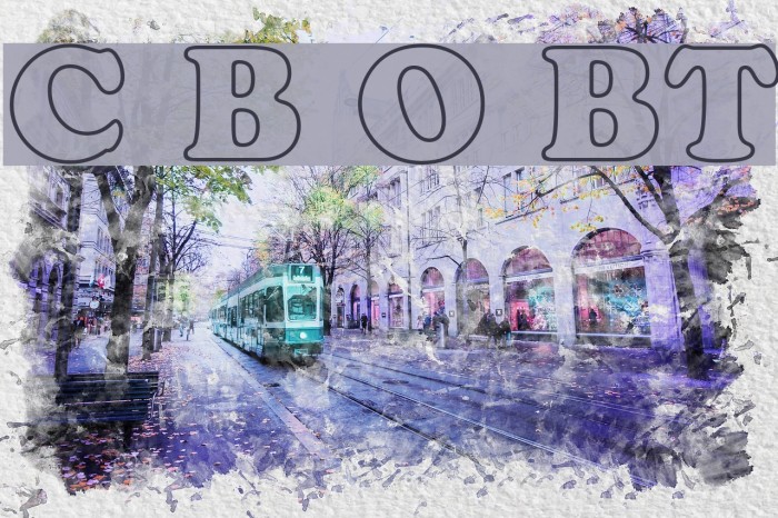 Cooper Black Outline BT Example 2