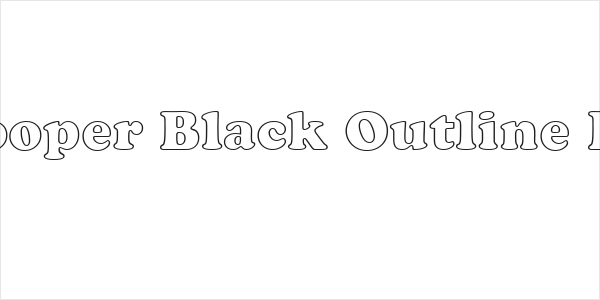 Cooper Black Outline BT Logo
